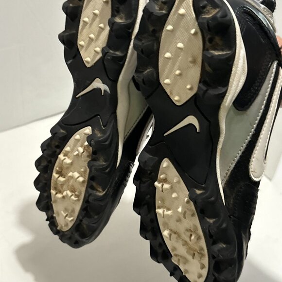 Nike Youth Black White Football Cleats Land Shark Athletic Shoes 4Y - Picture 4 of 16